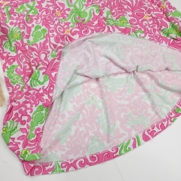 Lilly Pulitzer Pink Green Crabby Octopus Vicose Blend Stretchy Skirt Sz … - Picture 7 of 14